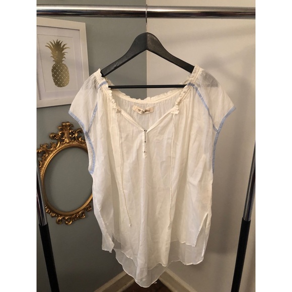 Free People Tops - Free People Flowy White Top Size XS S NWT